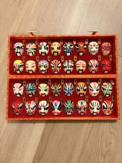 中国京劇臉譜 京劇面 ミニチュアお面 12個セット 伝統工芸品 2ケース
