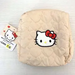 ⭐︎韓国ダイソー⭐︎ ハローキティ キルティング スクエアポーチのサムネイル
