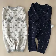 UNIQLO ベビー パジャマ ロンパース 70 80 キルティング