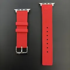 【美品】Apple Watch用 ラコステ　レッドシリコンバンド
