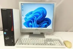 【動作良好】Windows11 富士通デスクトップセット（19インチ液晶付き）