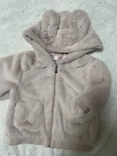 メゾピアノ うさみみ フェイクファーコート　ピンク　110cm