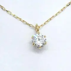 【新品】Dカラー　ダイヤモンド ネックレス 0.1ct　K18 一粒