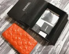 シャネル✨長財布 折り畳み レッド