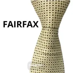 美品　フェアファクス　ネクタイ　イエロー　格子柄　シルク