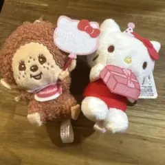 モンチッチ×ハローキティ アニバーサリーおすわりマスコット 2種セット