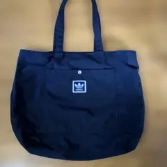 adidas ネイビー トートバッグ ロゴ入り