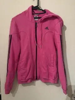 adidas パーカー ピンク ブラック　Y2K