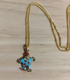 昭和レトロ　七宝焼き　ネックレス　ピエロ　アクセサリー　ペンダント