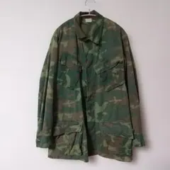 60s 米軍実物 ジャングルファティーグ ジャケット 5th ERDL リーフ
