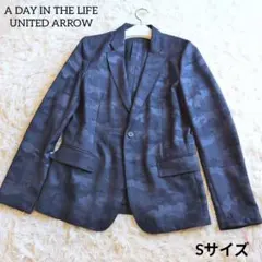 【美品】A DAY IN THE LIFE アンコン サマージャケット カモ S