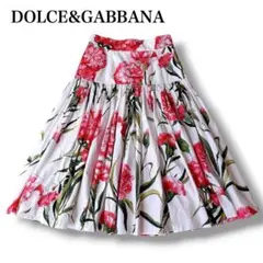 美品✨ ドルチェ&ガッバーナ 近年モデル スカート 花柄 フレア ロング 44のサムネイル