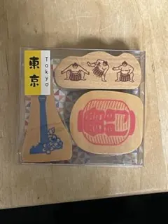 東京デザイン 木製スタンプ 3個セット　ご当地スタンプ