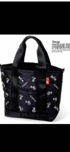 ミニトートバッグ スヌーピー刺繍 SN デリ パターン PEANUTS