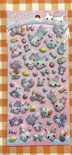 【ラスト一点‼️】めちゃキラシール　ぷっくり　キャンディツインズ　平成キャラ
