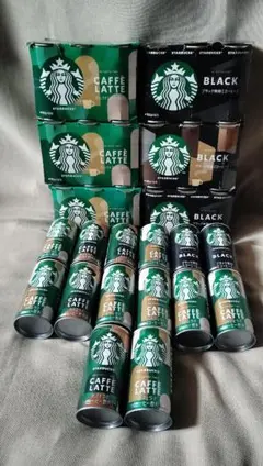 スターバックス 缶コーヒー ブラック　カフェラテ まとめ売り 【新品未開封】のサムネイル