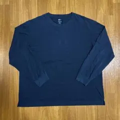 ユニクロ エアリズムコットンUVカットクルーネックＴ（長袖)ブラックXXLサイズ