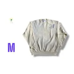 【各種割引】90s JERZEES レトロ ロゴ 刺繍 スウェット イエロー M