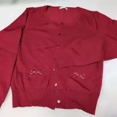 LEST ROSE えんじ色のカーディガン Мサイズ
