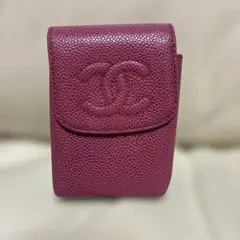 CHANEL キャビアスキン ピンク タバコケース - メルカリ