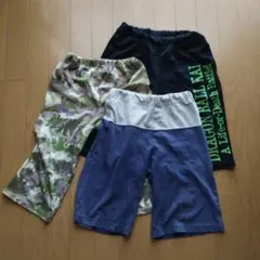 3枚ハーフパンツ 迷彩 青色 灰色 黒色