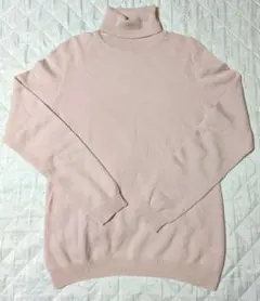 ユニクロ カシミヤ100% タートルネックセーター ニット ピンク XLサイズ