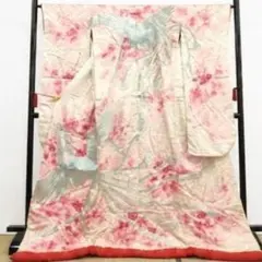 【逸品】正絹 色打掛 ふき綿仕立て 鳳凰枝花文 金銀糸 婚礼 花嫁 和装のサムネイル