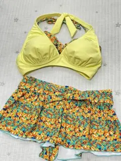 《新品》ナイスクラップ花柄水着4点セット