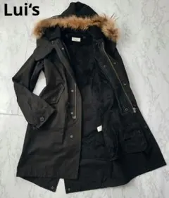 【美品 極暖】Lui‘s モッズコート リアルファー ミリタリー ライナー付
