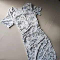 MICOAMERI ミコアメリ　花柄 半袖 ひざ丈ワンピース　くみっきー