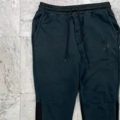 ナイキ　スウェットパンツ　メンズ　L　ブラック　プリントロゴ　切り替え　ナイロン