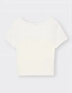 【試着のみ】GU ビスチェコンビネーションセーター ホワイト 白のサムネイル