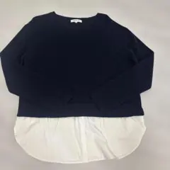 NATURAL BEAUTY BASIC ニット 異素材レイヤード M