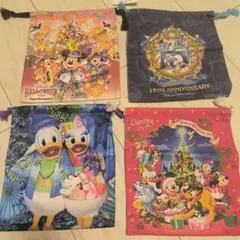 東京ディズニーリゾート 巾着袋 4点セット