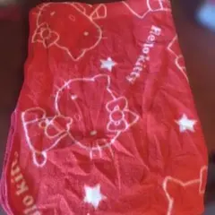 ハローキティ フリースブランケット 赤70㎝×100㎝