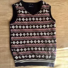 FRED PERRY アーガイル柄ニットベスト L