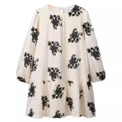 ZARA kids 刺繍フラワーワンピース