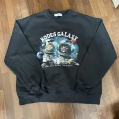 宇宙 猫 ネコ スウェット グレー