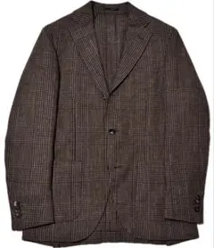 LARDINI 44 テーラードジャケット ブラウン系 ウール コットン リネンのサムネイル