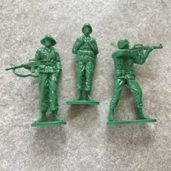 緑色の兵士フィギュア 3体セット 約10cm