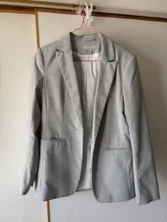 H&M グレー 千鳥テーラードジャケット EUR 36