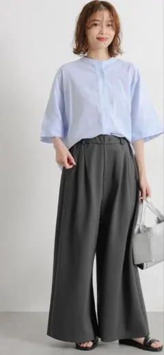 本日限定！studio CLIP シルケットポンチタックワイドパンツ