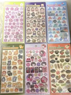 ボンボンドロップシール　和柄　6点セット