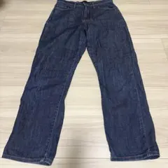 UNIQLO ダークブルー ワイドレッグデニム