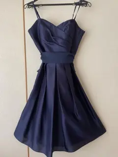 結婚式　二次会　お呼ばれ　パーティードレス　ネイビー　Mサイズ