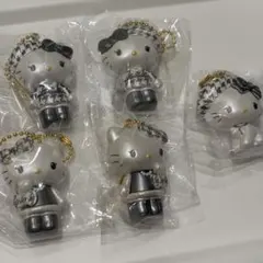 ハローキティ シークレットマスコットチャーム モノクロガーリー 千鳥格子