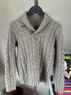 90s POLO Ralph Lauren ショールカラー　HAND KNIT