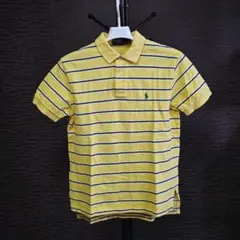 【90s・希少・超美品】ポロラルフローレン ポロシャツ M イエロー ボーダー