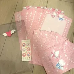 激レア　サンリオ　ハローキティ&ダニエル レターセット　シール・クリアケース付き