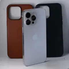 iPhone 14 Pro Max 512GB シルバー 本体 純正レザーケース